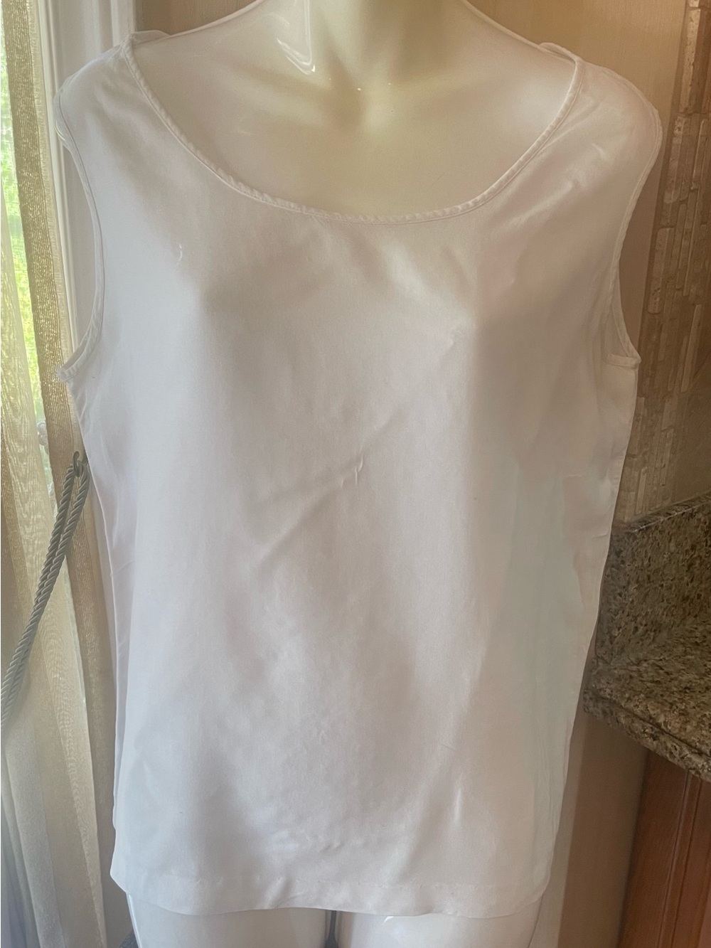 Classic White Sleeveless Women's Top